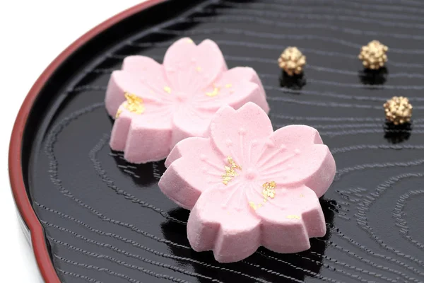 Japán Édességek Wasanbon Nevű Kézzel Készített Cukorból Készült Édességek — Stock Fotó