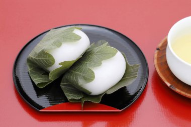 Japon şekerlemesi, Kashiwa Mochi geleneksel tatlı imaj için 