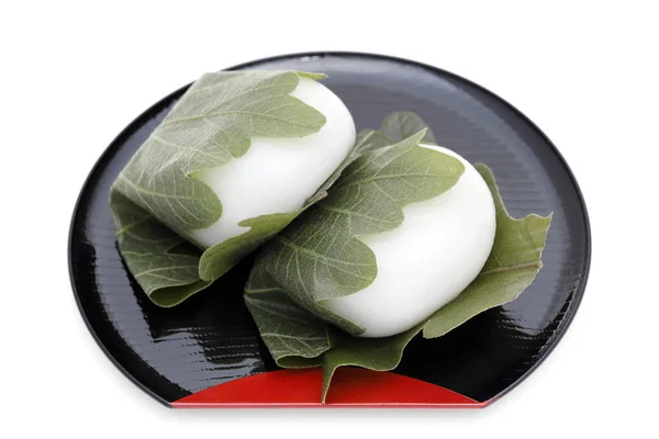 Japon Kashiwa Mochi Bahar Mevsimi Için Geleneksel Tatlı — Stok fotoğraf