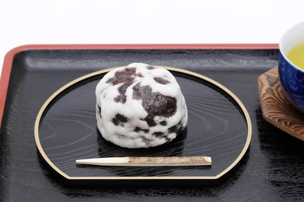 Japonês Tradicional Sweeta Fubuki Manjyu Fundo Branco — Fotografia de Stock