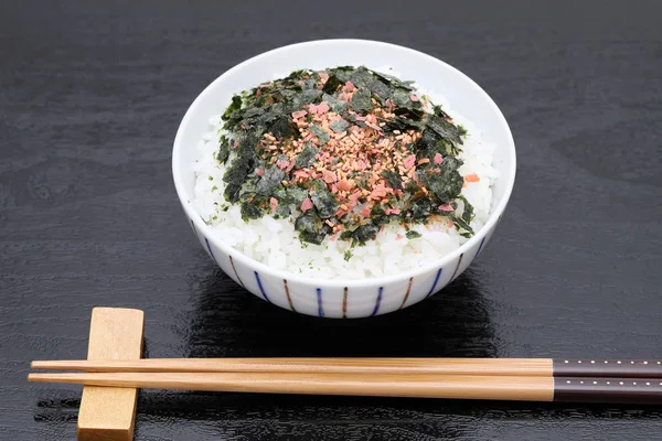Japanese Food Cooked Rice Furikake Shake Nori — Stock Photo, Image