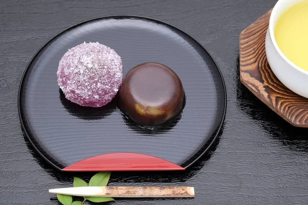 Confeitaria Tradicional Japonesa Geléia Feijão Vermelho Yokan — Fotografia de Stock