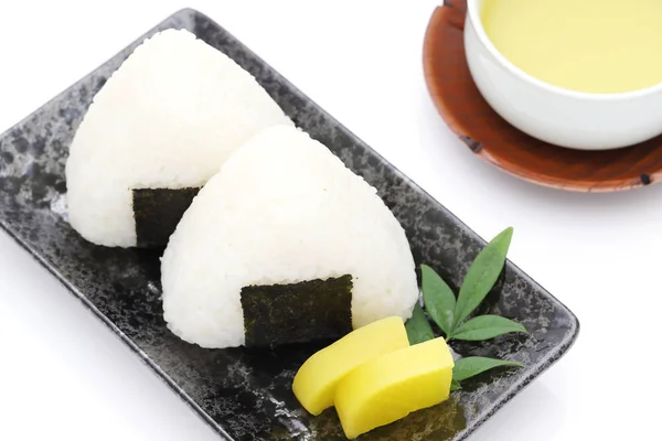 Onigiri Japanisches Essen Japanischer Reisball Reisdreieck Mit Algen — Stockfoto