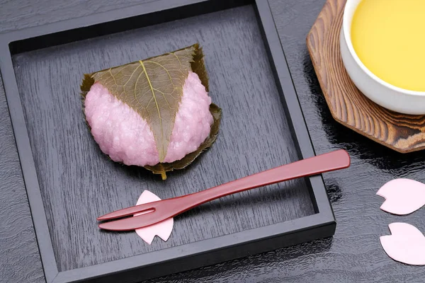 Японська Кондитерська Сакура Моті Десерт Рисового Пирога — стокове фото
