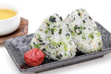 Onigiri, Japon gıda, Japon pirinç topu, nozawana shirasu ile pirinç üçgeni 