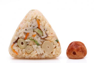 Onigiri, Japon gıda, Japon pirinç topu, Takikomigohan ile pirinç üçgeni  