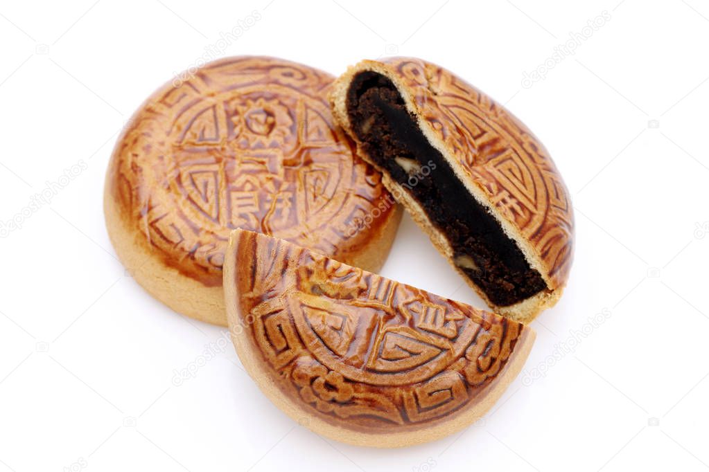 Traditional mooncake for Chinese mid autumn festival