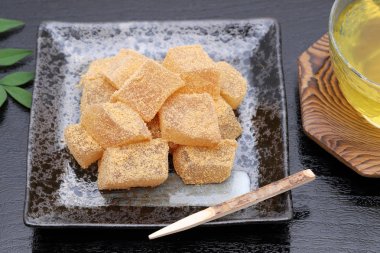 Japon şekerleme Warabi mochi tatlılar 