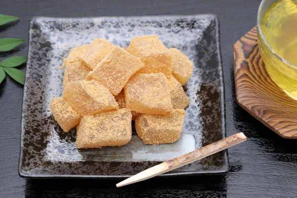 Manisan Jepang Manisan Warabi Mochi Sweets — Stok Foto