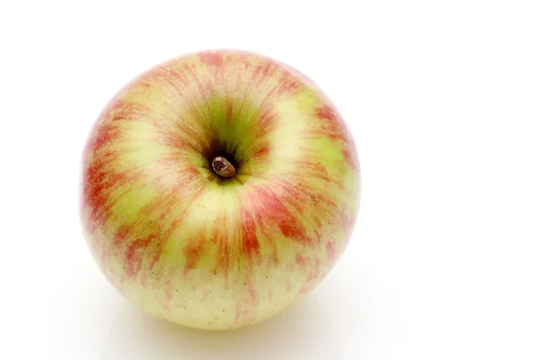 Red Green Apple White Background — Stock Photo, Image