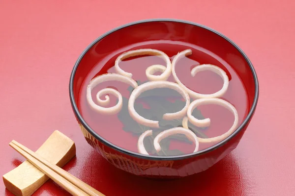 Japanese Food Osuimono Soup Vegetables Bowl — Stock Photo, Image