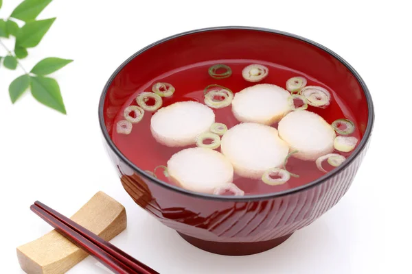 Japanisches Essen Osuimono Suppe Aus Und Gemüse Einer Schüssel — Stockfoto