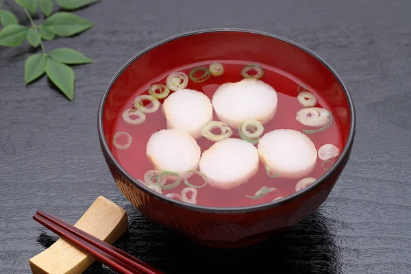 Nourriture Japonaise Soupe Osuimono Légumes Dans Bol — Photo