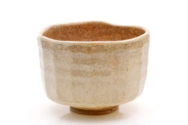 Pojedyncza Miska Herbaty Stosowane Japońskiej Ceremonii Herbaty Matcha Białym Tle — Zdjęcie stockowe