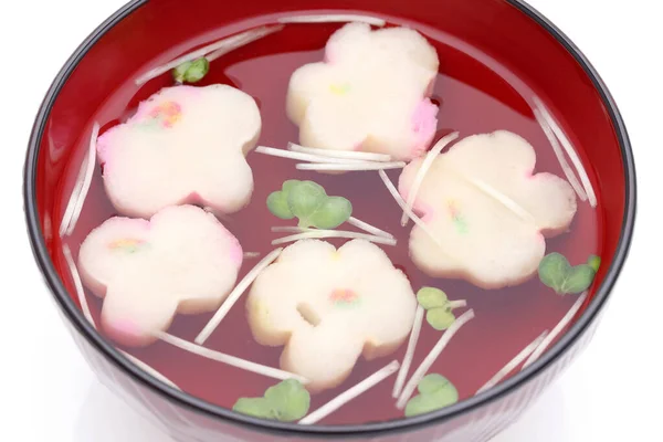 Japansk Mat Osuimono Soppa Och Grönsaker Skål — Stockfoto