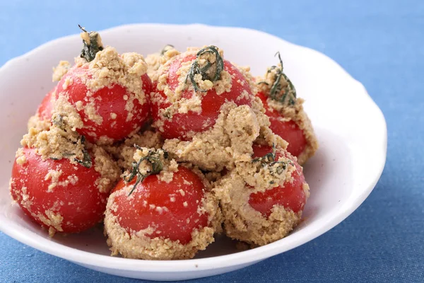 Nukazuke Crusca Salata Pomodorini Sottaceto Cibo Tradizionale Giapponese — Foto Stock