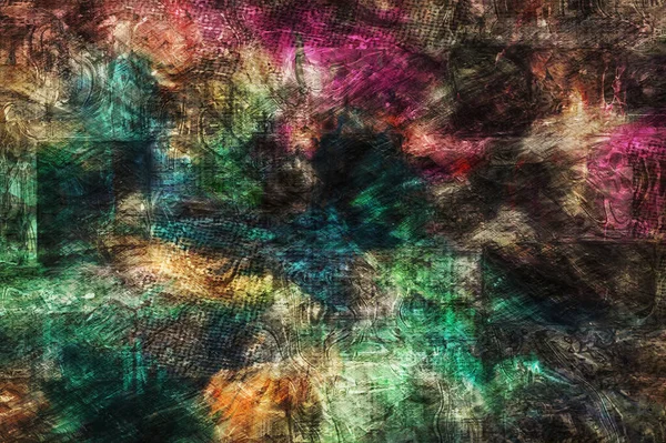 Abstracte Digitale Schildertextuur Plugin Art Fractal Textuur — Stockfoto