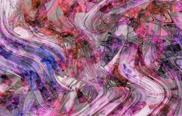 抽象的なデジタル絵画のテクスチャ プラグインアート フラクタルテクスチャ ウェブテンペレート 抽象的背景 グランジテクスチャ 幾何学的デザイン 水彩画 抽象的背景 抽象画 — ストック写真