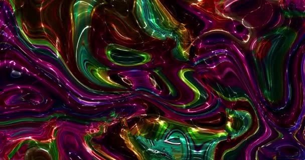 Animação Colorida Abstrata Fundo Líquido Multicolorido Textura Gradiente Bonita Fundo — Vídeo de Stock