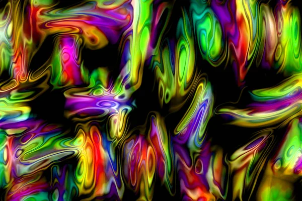 Digitaal Geschilderd Abstract Design Kleurrijke Grunge Textuur Fractal Art Psychedelische — Stockfoto