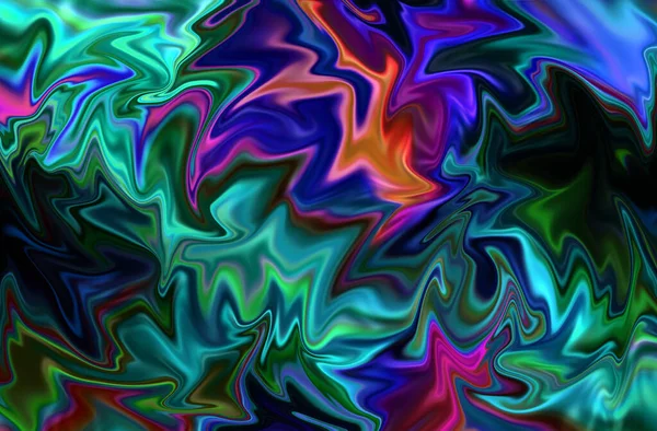 Digitaal Geschilderd Abstract Design Kleurrijke Grunge Textuur Fractal Art Psychedelische — Stockfoto