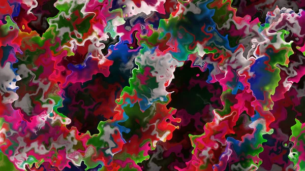 Digital Målade Abstrakt Design Färgglada Grunge Konsistens Fraktal Konst Psykedelisk — Stockfoto