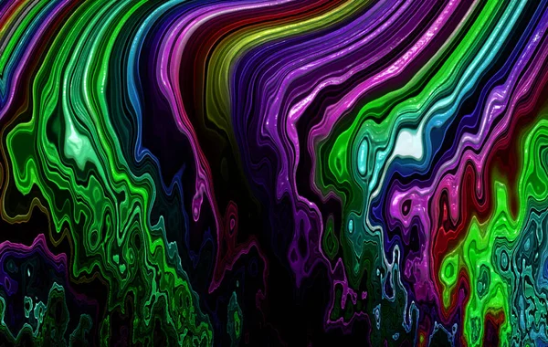 Digital Gemaltes Abstraktes Design Bunte Grunge Textur Fraktale Kunst Psychedelische — Stockfoto