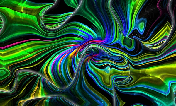 Digitální Malovaný Abstraktní Design Barevná Grunge Textura Fraktální Umění Psychedelická — Stock fotografie