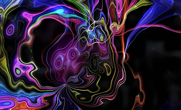 Цифровий Розписаний Абстрактний Дизайн Барвиста Гранжева Текстура Фрактальне Мистецтво Психоделічна — стокове фото