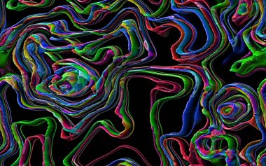 dijital boyalı soyut tasarım, renkli grunge dokusu, fraktal sanat, saykodelik illüstrasyon, soyut arkaplan