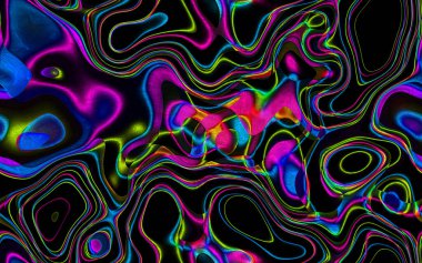 dijital boyalı soyut tasarım, renkli grunge dokusu, fraktal sanat, saykodelik illüstrasyon, soyut arkaplan