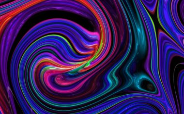 dijital boyalı soyut tasarım, renkli grunge dokusu, fraktal sanat, saykodelik illüstrasyon, soyut arkaplan