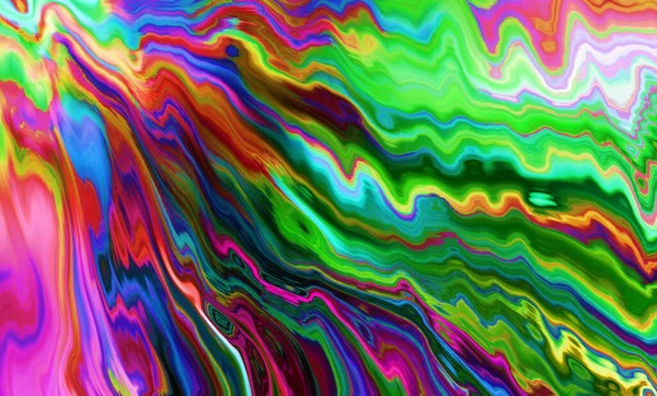 Digital Gemaltes Abstraktes Design Bunte Grunge Textur Fraktale Kunst Psychedelische — Stockfoto