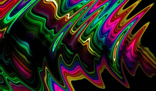 Digitaal Geschilderd Abstract Design Kleurrijke Grunge Textuur Fractal Art Psychedelische — Stockfoto