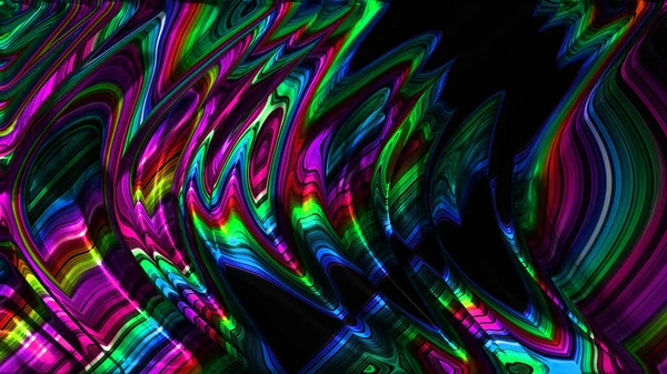 Digitaal Geschilderd Abstract Design Kleurrijke Grunge Textuur Fractal Art Psychedelische — Stockfoto