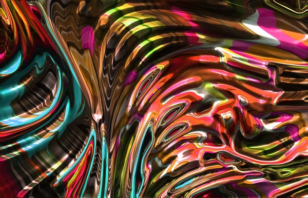 Dijital Boyalı Soyut Tasarım Renkli Grunge Dokusu Fraktal Sanat Saykodelik — Stok fotoğraf