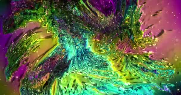 Animação Colorida Abstrata Fundo Líquido Multicolorido Textura Gradiente Bonita Fundo — Vídeo de Stock