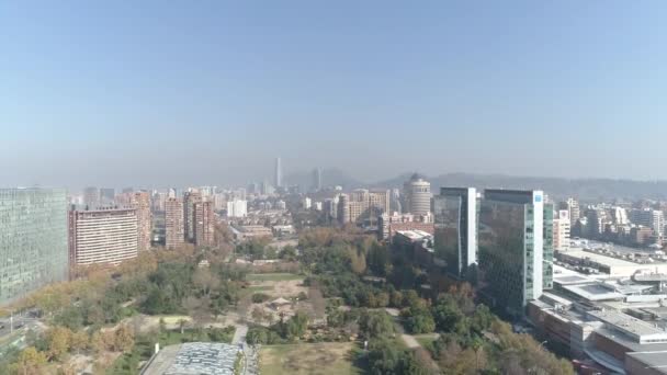 Вид Воздуха Парк Город Сантьяго Чили — стоковое видео