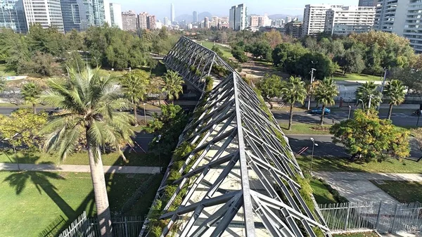 Vue Aérienne Parc Paysage Urbain Santiago Chili — Photo