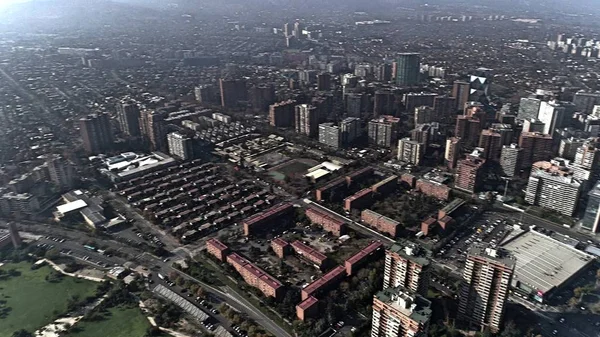 Εναέρια Άποψη Του Πάρκου Και Πόλη Τοπίου Στο Σαντιάγκο Χιλή — Φωτογραφία Αρχείου