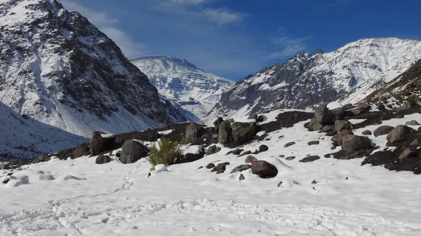 Τοπίο Του Βουνού Χιόνι Και Φύση Της Χιλής — Φωτογραφία Αρχείου