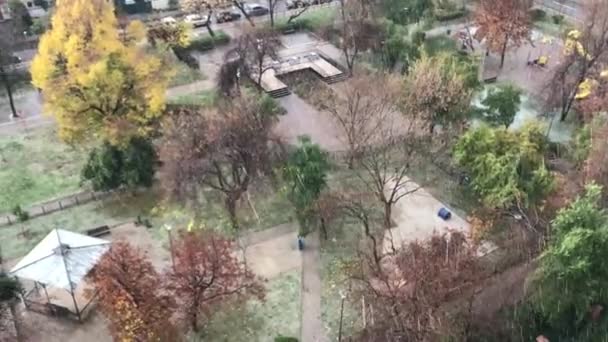 Santiago Şili Için Yağmur — Stok video