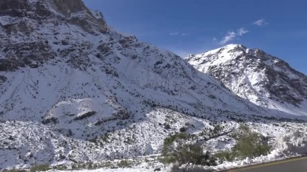 Paisaje Nieve Montaña Naturaleza Santiago Chile — Vídeo de stock