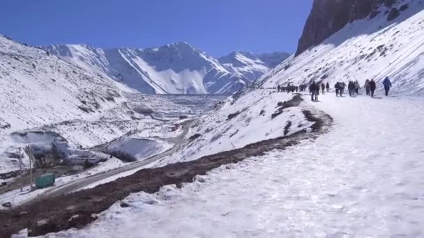 Paisaje Nieve Montaña Naturaleza Santiago Chile — Vídeo de stock