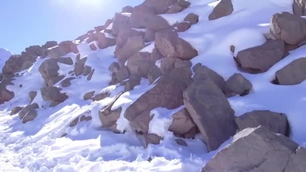 Krajobraz Góry Snow Natura Santiago Chile — Wideo stockowe