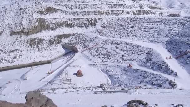 Paisaje Nieve Montaña Naturaleza Santiago Chile — Vídeo de stock