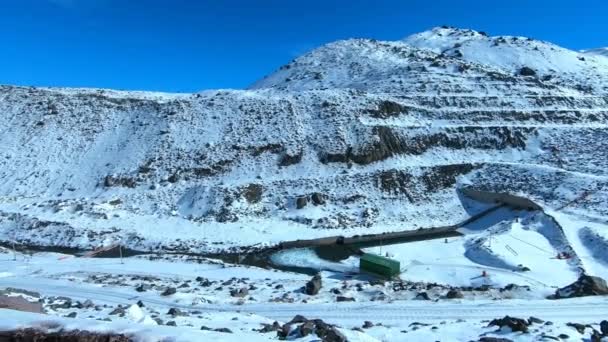 Berg Sneeuw Landschap Natuur Santiago Chili — Stockvideo