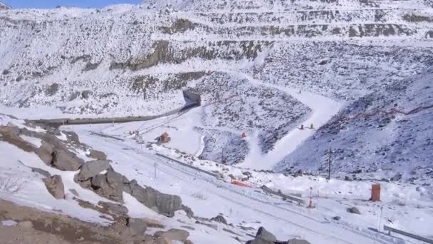 Manzara Dağ Kar Lagün Doğa Santiago Chile — Stok video