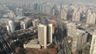 Santiago, Şili'deki bir otelinin havadan görünümü