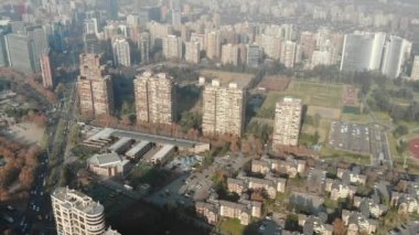 Santiago, Şili'deki bir otelinin havadan görünümü